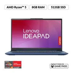 LENOVO - Portátil Ideapad Slim 3 | AMD Ryzen 5| 8GB de RAM | 512GB SSD de Almacenamiento | Windows 11 | Pantalla 15.6 pulgadas | IP Slim 3 | Computador Portátil