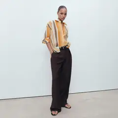 MANGO - Camiseta Mujer de Rayas Manga larga