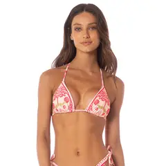 MAAJI - Top de vestido de baño Doble faz Strawberry Palm con Estampado