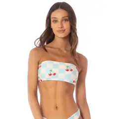 MAAJI - Top de vestido de baño Doble faz Royal Game