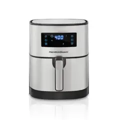 HAMILTON BEACH - Freidora de aire digital elegante acero inoxidable, capacidad de 5,5 lt