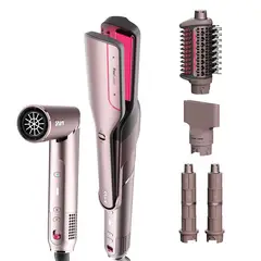 SHARK - Secador de pelo Shark® Sistema de aire y cerámica FlexFusion¿ con alisador de aire¿ HD641S 1500 DC