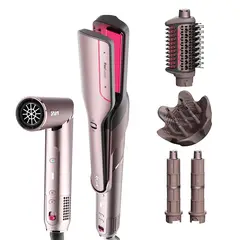 SHARK - Secador de pelo Shark® Sistema de aire y cerámica FlexFusion¿ Cabello liso, rizado y ondulado HD642S 1500 DC