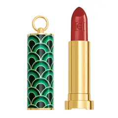 CAROLINA HERRERA - Labial larga duración Fabulous Kiss Lipstick Satin 342 Moka Craze con Waves Cap Case 3.5g