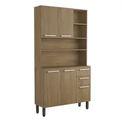 BERTOLINI - Alacena Despensa De 105 cm Con Mesón En MDP