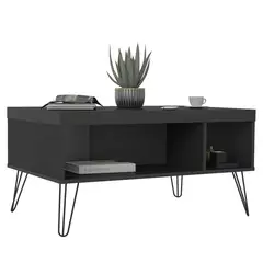 BERTOLINI - Mesa de Centro Moderna Rectangular en Aglomerado MDP 91 x 47 x 59 cm - Mueble