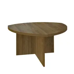 BERTOLINI - Mesa de Centro Moderna Ovalada en Aglomerado MDP 76 x 40 x 76 cm - Mueble