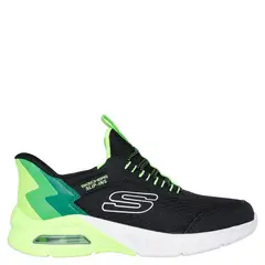SKECHERS - Tenis moda Microspec Max Brisk Niño Negros