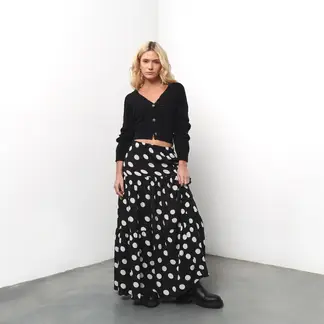 SYBILLA - Falda Maxi Mujer con Puntos