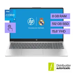 HP - Portátil Táctil | Intel Core i5 | 8 GB RAM | 512 GB SSD Almacenamiento| 15.6 pulgadas | Windows 11 Home | 15-fd0151la | Computador portátil