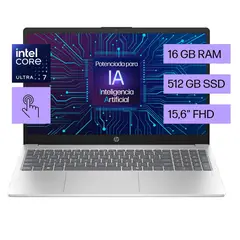 HP - Portátil | Intel Core Ultra 7| 16 GB RAM | 512 GB SSD Almacenamiento| 15.6 pulgadas | Windows 11 Home |15-Fd2078La | Computador portátil