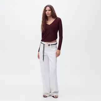 MANGO - Saco Mujer Brillante