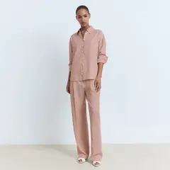 MANGO - Camiseta Mujer de Rayas Manga larga