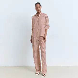 MANGO - Camiseta Mujer de Rayas Manga larga