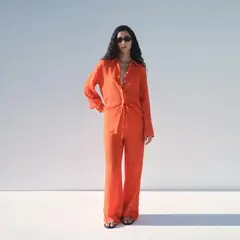MANGO - Pantalón Recto Mujer Tiro medio