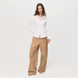 MANGO - Camiseta Mujer Manga larga de Algodón