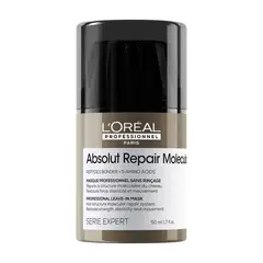 LOREAL PROFESSIONNEL - Mascarilla capilar Termoprotector Absolut Repair Molecular reparación molecular para cabellos muy dañados Fortalecedor 50 ml