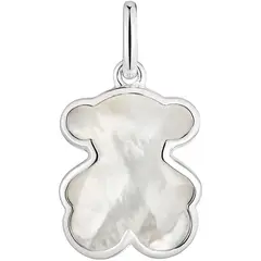 TOUS - Dije pequeño de plata y motivo oso en nácar Icon Color