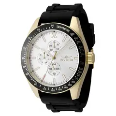INVICTA - Reloj Hombre Aviator . Reloj Silicona Negro