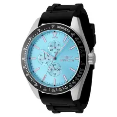 INVICTA - Reloj Hombre Aviator . Reloj Silicona Negro