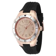 INVICTA - Reloj Mujer Angel . Reloj Silicona Negro