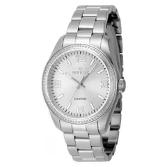INVICTA - Reloj Mujer Elite Diamond . Reloj Acero inoxidable Plateado