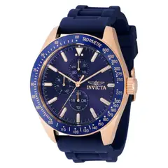 INVICTA - Reloj Hombre Aviator . Reloj Silicona Azul