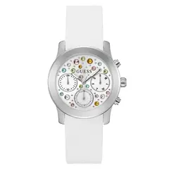 GUESS - Reloj Mujer Fantasia. Reloj Silicona Blanco GW0560L1