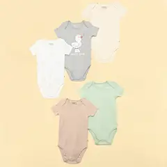 BABY FRESH - Bodies para Unisex bebé Pack de 5 unidades Manga corta de Algodón