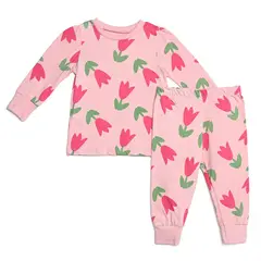 BABY FRESH - Pijamas Cintura elásticada para Bebé niña 2 piezas Manga larga de Algodón