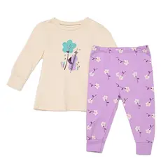 BABY FRESH - Pijamas Cintura elásticada para Bebé niña 2 piezas Manga larga de Algodón