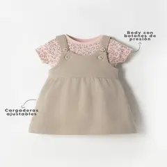 BABY FRESH - Vestido + Body manga corta para Bebé niña de Algodón