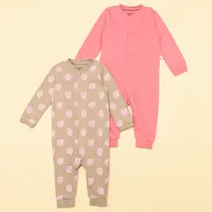 BABY FRESH - Pijama enterizas pack de 2 unidades para Bebé niña de Algodón