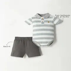 BABY FRESH - Conjunto Body manga corta + short para Bebé niño de Algodón