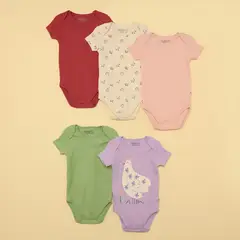 BABY FRESH - Bodies para Bebé niña Pack de 5 unidades de Algodón
