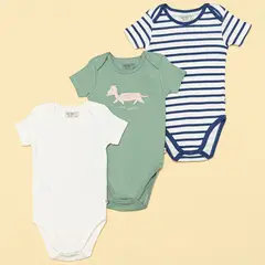 BABY FRESH - Bodies para Bebé niño Pack de 3 unidades Manga corta de Algodón