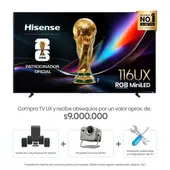 HISENSE - Televisor | | 116 pulgadas | 4K UHD | RGB-MiniLED ULED 165Hz | 116UX