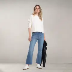 DENIMLAB - Jean Skinny Mujer Tiro alto de Algodón