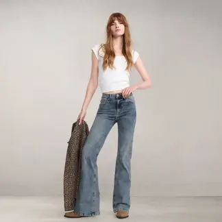 DENIMLAB - Jean Flare Mujer Tiro alto