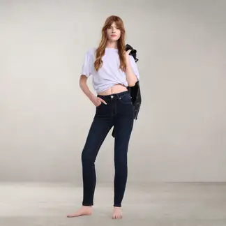 DENIMLAB - Jean Skinny Mujer Tiro alto de Algodón