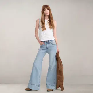 DENIMLAB - Jean Wide leg Mujer Tiro bajo