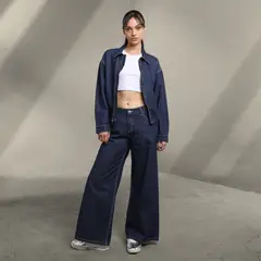 DENIMLAB - Jean Wide leg Mujer Tiro bajo