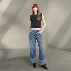 DENIMLAB - Jean Wide leg Mujer Tiro bajo