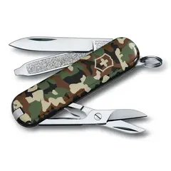 VICTORINOX - Navaja Mediana Classic SD - Camouflage Verde - Camuflaje - 0.6223.94