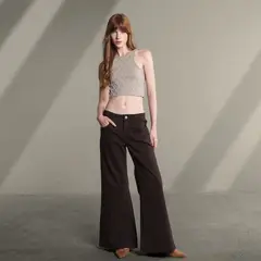 SYBILLA - Jean Wide leg Mujer Tiro bajo