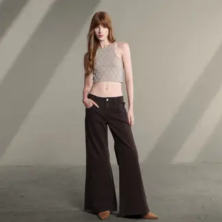 SYBILLA - Jean Super Wide leg Mujer Tiro bajo