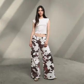 SYBILLA - Jean Super Wide leg Mujer Tiro bajo
