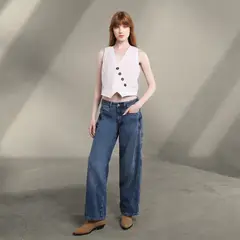 DENIMLAB - Jean Wide leg Mujer Tiro bajo