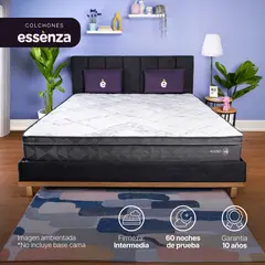 ESSENZA - Colchón Doble Firmeza Intermedio Resortes Pocket POCKET STAR 140 x 190 Solo