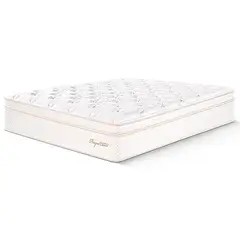 ESSENZA - Colchón Semidoble Firmeza Ultra suave Resortes Pocket ROYAL CLOUD 120 x 190 Almohadas